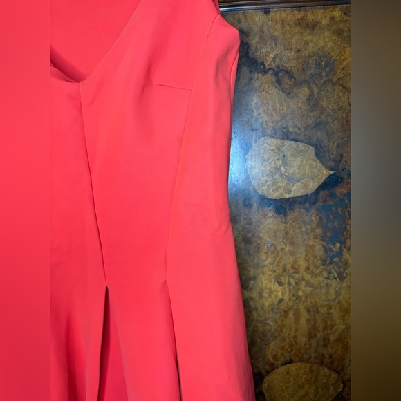 Chiara Boni- Deep Orange Fit-and-Flare Dress. Size US 6 - Picture 12 of 14